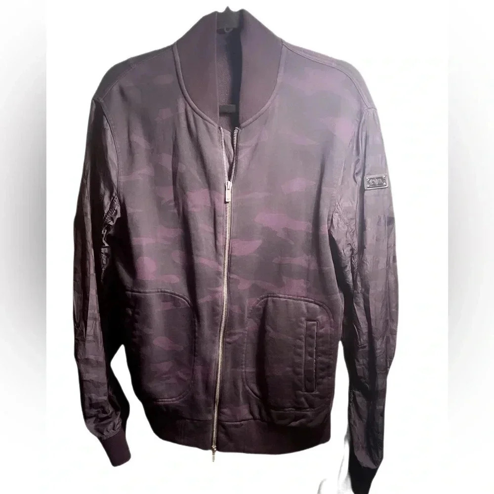 Armani Jeans full zip 2 pocket camouflage bomber csual streetwear style jacket L - Picture 2 of 6
